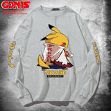 Men and Women Pokemon Pikachu Hoodie T-shirt Men's Long Sleeve