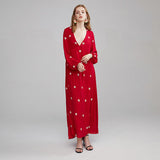 Women Dresses Embroidered Vacation Style Loose Dress