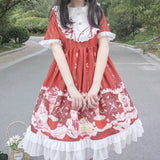Gothic Lolita Harajuku Style Clothing Autumn Dress Op Japanese Style Dress