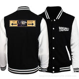 Back to the Future Costume Spring Cardigan Baseball Uniform Men's Clothing Fleece Jacket