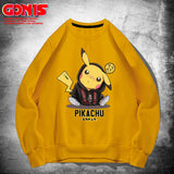 Men and Women Pokemon Pikachu Hoodie Pikachu round Neck Sweater