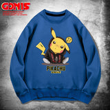 Men and Women Pokemon Pikachu Hoodie Pikachu round Neck Sweater