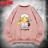 Men and Women Pokemon Pikachu Hoodie Pikachu round Neck Sweater