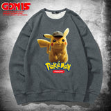 Men and Women Pokemon Pikachu Hoodie Pikachu round Neck Sweater