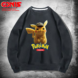 Men and Women Pokemon Pikachu Hoodie Pikachu round Neck Sweater