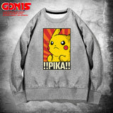 Men and Women Pokemon Pikachu Hoodie Crew Neck