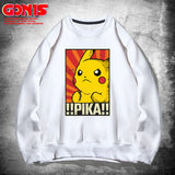 Men and Women Pokemon Pikachu Hoodie Crew Neck