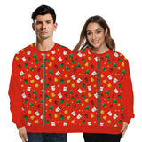 Ugly Christmas Sweater Double Sweater Loose Cartoon 3D Digital Printing Couple Pullover One-Piece Sweater