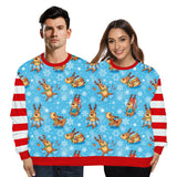 Ugly Christmas Sweater Double Sweater Reindeer Digital Printing Men's and Women's One-Piece Sweater Couple Wear