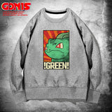 Men and Women Pokemon Pikachu Hoodie Pikachu Crew Neck Pullover Sweatshirt