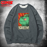 Men and Women Pokemon Pikachu Hoodie Pikachu Crew Neck Pullover Sweatshirt