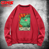 Men and Women Pokemon Pikachu Hoodie Pikachu Crew Neck Pullover Sweatshirt