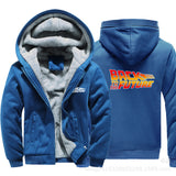 Back to the Future Costume Men's plus Size Coat Hooded Zipper Sweatshirt