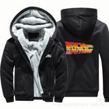 Back to the Future Costume Men's plus Size Coat Hooded Zipper Sweatshirt