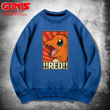 Men and Women Pokemon Pikachu Hoodie Pikachu round Neck Sweater