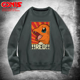 Men and Women Pokemon Pikachu Hoodie Pikachu round Neck Sweater