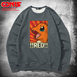 Men and Women Pokemon Pikachu Hoodie Pikachu round Neck Sweater