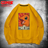 Men and Women Pokemon Pikachu Hoodie Pikachu round Neck Sweater