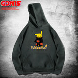 Men And Women Pokemon Pikachu Hoodie Pikachu Hooded Sweater For Men And Women Spring And Autumn