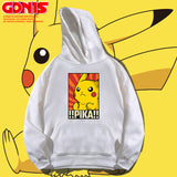 Men and Women Pokemon Pikachu Hoodie Anime Hooded Sweater for Men and Women