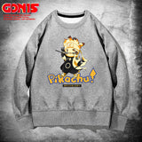 Men and Women Pokemon Pikachu Hoodie Loose Teen Student Top
