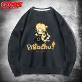 Men and Women Pokemon Pikachu Hoodie Loose Teen Student Top