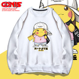Men and Women Pokemon Pikachu Hoodie Pikachu round Neck Sweater