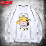 Men and Women Pokemon Pikachu Hoodie Pikachu round Neck Sweater