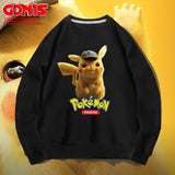 Men and Women Pokemon Pikachu Hoodie Pikachu round Neck Sweater