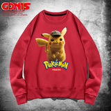 Men and Women Pokemon Pikachu Hoodie Pikachu round Neck Sweater