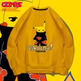 Men and Women Pokemon Pikachu Hoodie Pikachu round Neck Sweater