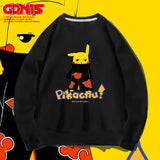 Men and Women Pokemon Pikachu Hoodie Pikachu round Neck Sweater