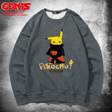 Men and Women Pokemon Pikachu Hoodie Pikachu round Neck Sweater