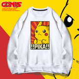 Men and Women Pokemon Pikachu Hoodie Crew Neck