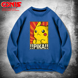 Men and Women Pokemon Pikachu Hoodie Crew Neck