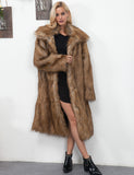 Full Length Faux Fur Coat Autumn and Winter Women's Imitation Fur Coat Imitation Fox Fur Fur Coat