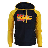 Back to the Future Costume Autumn plus Size Men's Raglan Sleeve Colorblock Hood