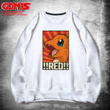 Men and Women Pokemon Pikachu Hoodie Pikachu round Neck Sweater