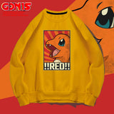 Men and Women Pokemon Pikachu Hoodie Pikachu round Neck Sweater