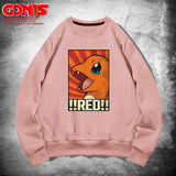 Men and Women Pokemon Pikachu Hoodie Pikachu round Neck Sweater