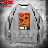 Men and Women Pokemon Pikachu Hoodie Pikachu round Neck Sweater