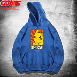 Men and Women Pokemon Pikachu Hoodie Anime Hooded Sweater for Men and Women