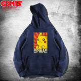Men and Women Pokemon Pikachu Hoodie Anime Hooded Sweater for Men and Women