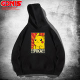 Men and Women Pokemon Pikachu Hoodie Anime Hooded Sweater for Men and Women