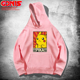 Men and Women Pokemon Pikachu Hoodie Anime Hooded Sweater for Men and Women