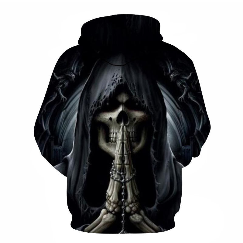 Skull Hoodie 3D Printed Hood Pocket Pullover Sweater