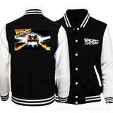 Back to the Future Costume Spring Cardigan Baseball Uniform Men's Clothing Fleece Jacket
