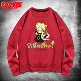 Men and Women Pokemon Pikachu Hoodie Loose Teen Student Top