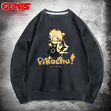 Men and Women Pokemon Pikachu Hoodie Loose Teen Student Top