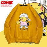 Men and Women Pokemon Pikachu Hoodie Pikachu round Neck Sweater